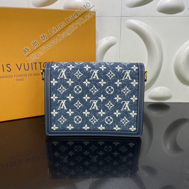 路易威登2022新款女士手袋 M59631 路易威登Dauphine中号手袋 褪色提花丹宁布 LV达芙妮单肩斜挎女包  ydh4608